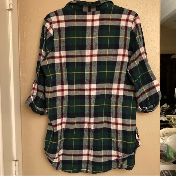 Green Flannel Button Down - Picture 5 of 8